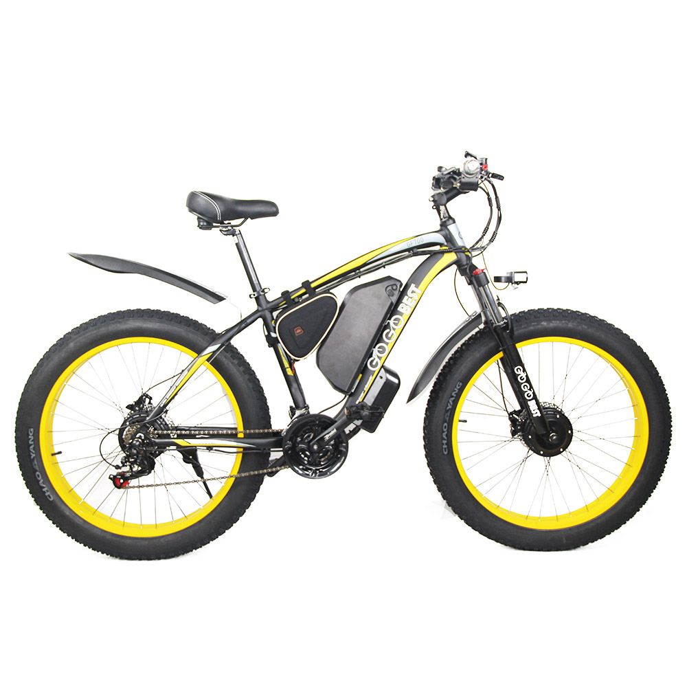GOGOBEST GF700 26*4.0 Inch Fat Tire Electric Mountain Bike 48V 17.5Ah Battery 2*500W Dual Motor Max Speed 50Km/h 70KM Power-Assisted Range Max Load 200KG IP54 Waterproof Hydraulic Disc Brake MTB Bike 6061 Aluminum Alloy Frame - Black Yellow GOGOBEST GF700 26*4.0 Inch Fat Tire Electric Mountain Bike 48V 17.5Ah Battery 2*500W Dual Motor Max Speed 50Km/h 70KM Power-Assisted Range Max Load 200KG IP54 Waterproof Hydraulic Disc Brake MTB Bike 6061 Aluminum Alloy Frame - Black Yellow -rockbros-shop GOGOBEST GF700 eBike 519222 1