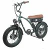 GOGOBEST GF750 Electric Retro Bicycle 20*4.0 Inch Fat Tire 1000W*2 Dual Motors 50Km/h Max Speed 48V 17.5Ah Battery 80KM Range Shimano 7-Speed Gear With USB Phone Charging 200KG Max Load - Army Green -rockbros-shop GOGOBEST GF750 Electric Bicycle 1000W 2 Dual Motors Army Green 519208 3
