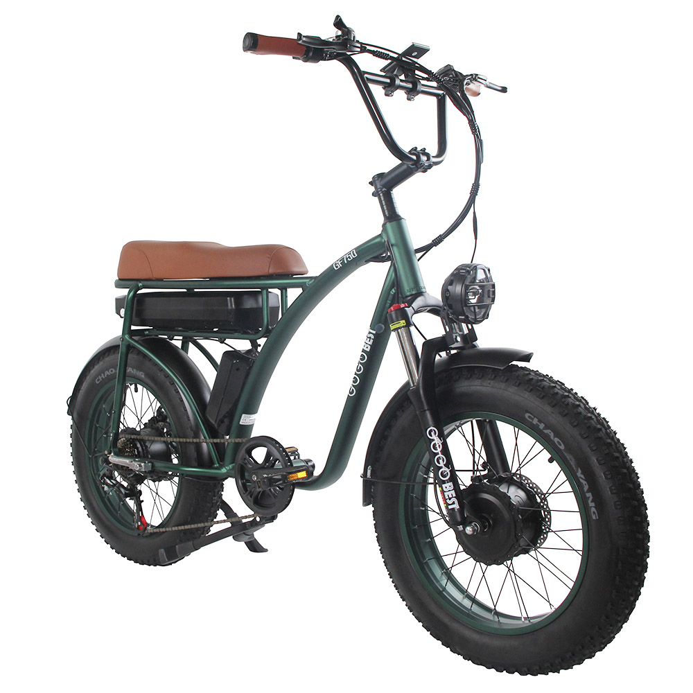 GOGOBEST GF750 Electric Retro Bicycle 20*4.0 Inch Fat Tire 1000W*2 Dual Motors 50Km/h Max Speed 48V 17.5Ah Battery 80KM Range Shimano 7-Speed Gear with USB Phone Charging 200KG Max Load - Army Green GOGOBEST GF750 Electric Retro Bicycle 20*4.0 Inch Fat Tire 1000W*2 Dual Motors 50Km/h Max Speed 48V 17.5Ah Battery 80KM Range Shimano 7-Speed Gear With USB Phone Charging 200KG Max Load - Army Green -rockbros-shop GOGOBEST GF750 Electric Bicycle 1000W 2 Dual Motors Army Green 519209 5