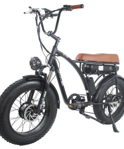 GOGOBEST GF750 Electric Bicycle 1000W*2 Dual Motors 50Km/h Max Speed 48V 17.5Ah Battery 20*4.0 Inch Fat Tire Shimano 7-Speed Gear With USB Phone Charging 200KG Max Load - Black 4 GOGOBEST GF750 Electric Bicycle 1000W*2 Dual Motors 50Km/h Max Speed 48V 17.5Ah Battery 20*4.0 Inch Fat Tire Shimano 7-Speed Gear With USB Phone Charging 200KG Max Load - Black -rockbros-shop GOGOBEST GF750 Electric Bicycle 1000W 2 Dual Motors Black 517425 2