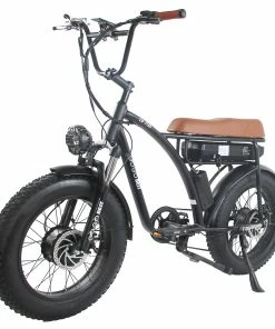 GOGOBEST GF750 Electric Bicycle 1000W*2 Dual Motors 50Km/h Max Speed 48V 17.5Ah Battery 20*4.0 Inch Fat Tire Shimano 7-Speed Gear With USB Phone Charging 200KG Max Load - Black -rockbros-shop GOGOBEST GF750 Electric Bicycle 1000W 2 Dual Motors Black 517425 2