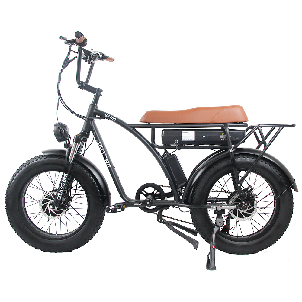 GOGOBEST GF750 Electric Retro Bicycle 20*4.0 Inch Fat Tire 1000W*2 Dual Motors 50Km/h Max Speed 48V 17.5Ah Battery 80KM Range Shimano 7-Speed Gear with USB Phone Charging 200KG Max Load - Black GOGOBEST GF750 Electric Retro Bicycle 20*4.0 Inch Fat Tire 1000W*2 Dual Motors 50Km/h Max Speed 48V 17.5Ah Battery 80KM Range Shimano 7-Speed Gear With USB Phone Charging 200KG Max Load - Black -rockbros-shop GOGOBEST GF750 Electric Bicycle 1000W 2 Dual Motors Black 519210 1