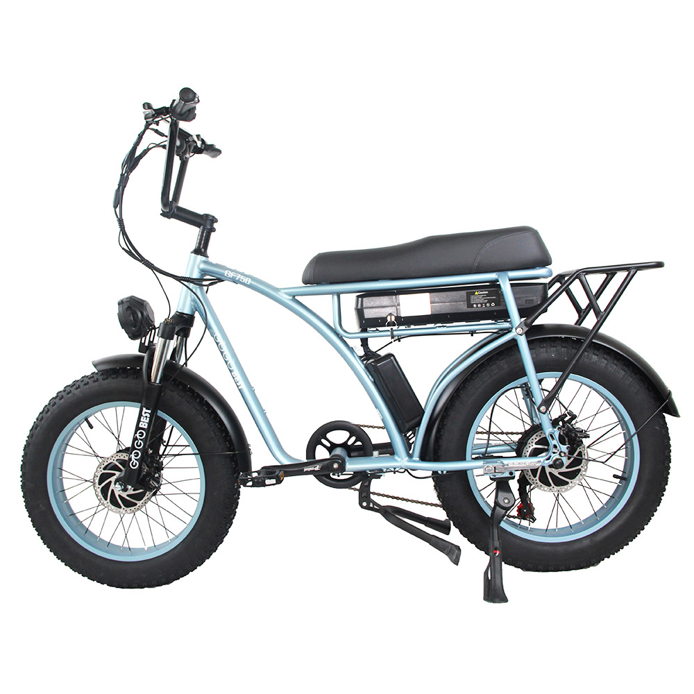 GOGOBEST GF750 Electric Bicycle 1000W*2 Dual Motors 50Km/h Max Speed 48V 17.5Ah Battery 20*4.0 Inch Fat Tire Shimano 7-Speed Gear with USB Phone Charging 200KG Max Load - Blue GOGOBEST GF750 Electric Bicycle 1000W*2 Dual Motors 50Km/h Max Speed 48V 17.5Ah Battery 20*4.0 Inch Fat Tire Shimano 7-Speed Gear With USB Phone Charging 200KG Max Load - Blue -rockbros-shop GOGOBEST GF750 Electric Bicycle 1000W 2 Dual Motors Blue 517426 1
