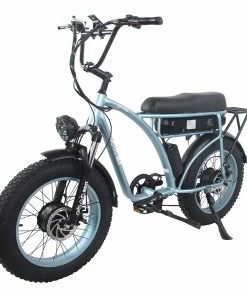 GOGOBEST GF750 Electric Bicycle 1000W*2 Dual Motors 50Km/h Max Speed 48V 17.5Ah Battery 20*4.0 Inch Fat Tire Shimano 7-Speed Gear With USB Phone Charging 200KG Max Load - Blue 9 GOGOBEST GF750 Electric Bicycle 1000W*2 Dual Motors 50Km/h Max Speed 48V 17.5Ah Battery 20*4.0 Inch Fat Tire Shimano 7-Speed Gear With USB Phone Charging 200KG Max Load - Blue -rockbros-shop GOGOBEST GF750 Electric Bicycle 1000W 2 Dual Motors Blue 517426 2