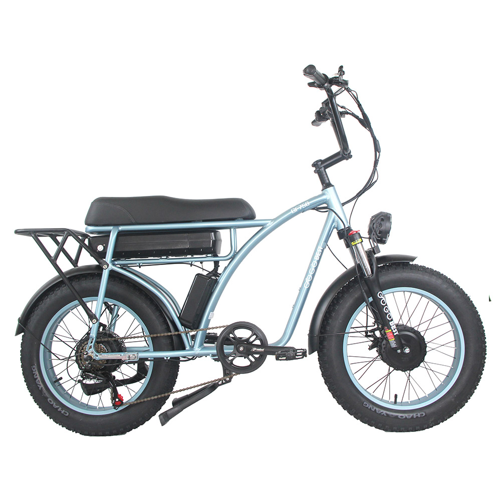 GOGOBEST GF750 Electric Retro Bicycle 20*4.0 Inch Fat Tire 1000W*2 Dual Motors 50Km/h Max Speed 48V 17.5Ah Battery 80KM Range Shimano 7-Speed Gear with USB Phone Charging 200KG Max Load - Blue GOGOBEST GF750 Electric Retro Bicycle 20*4.0 Inch Fat Tire 1000W*2 Dual Motors 50Km/h Max Speed 48V 17.5Ah Battery 80KM Range Shimano 7-Speed Gear With USB Phone Charging 200KG Max Load - Blue -rockbros-shop GOGOBEST GF750 Electric Bicycle 1000W 2 Dual Motors Blue 519213 0