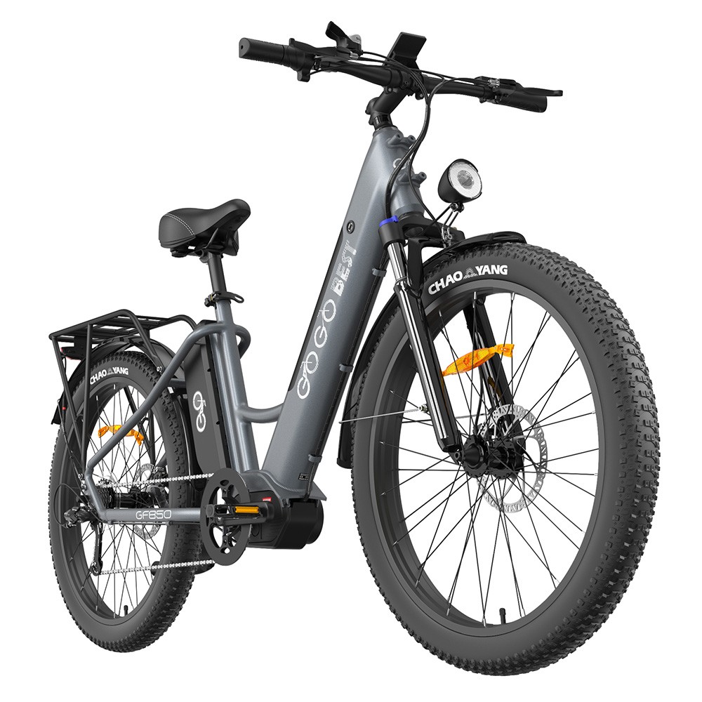 GOGOBEST GF850 Electric Bike 48V 500W Motor 32km/h Max Speed 2*10.4Ah Batteries 130km Range Shimano 7 Speed Gear - Grey GOGOBEST GF850 Electric Bike 48V 500W Motor 32km/h Max Speed 2*10.4Ah Batteries 130km Range Shimano 7 Speed Gear - Grey -rockbros-shop GOGOBEST GF850 Electric Bike 48V 500W Motor Grey 519586 4