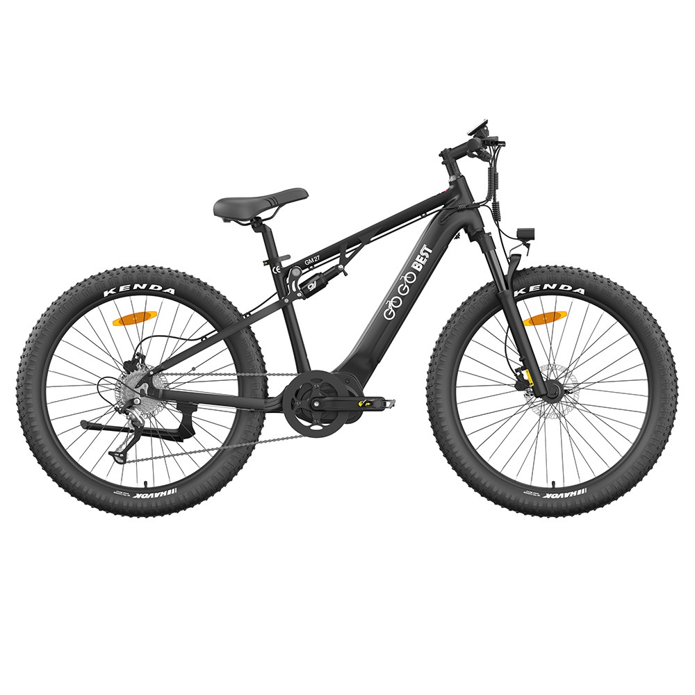 GOGOBEST GM27 Electric Bike 27.5*3.0 Inch Fat Tires 48V 350W Mid Motor 25Km/h Max Speed 10Ah Battery 50KM Max Range Dual Hydraulic Disc Brake - Black GOGOBEST GM27 Electric Bike 27.5*3.0 Inch Fat Tires 48V 350W Mid Motor 25Km/h Max Speed 10Ah Battery 50KM Max Range Dual Hydraulic Disc Brake - Black -rockbros-shop GOGOBEST GM27 Electric Bike 48V 350W Mid Motor Black 519283 0
