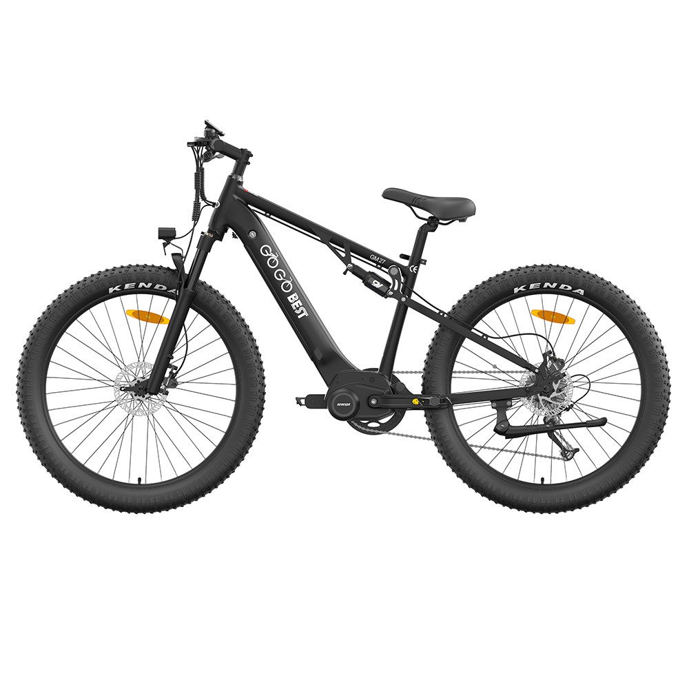 GOGOBEST GM27 Electric Bike 27.5*3.0 Inch Fat Tires 48V 350W Mid Motor 25Km/h Max Speed 10Ah Battery 50KM Max Range Dual Hydraulic Disc Brake - Black GOGOBEST GM27 Electric Bike 27.5*3.0 Inch Fat Tires 48V 350W Mid Motor 25Km/h Max Speed 10Ah Battery 50KM Max Range Dual Hydraulic Disc Brake - Black -rockbros-shop GOGOBEST GM27 Electric Bike 48V 350W Mid Motor Black 519283 1
