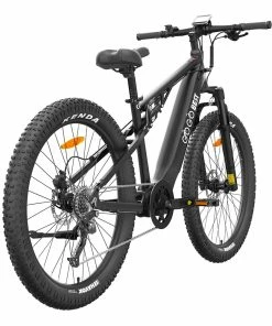 GOGOBEST GM27 Electric Bike 27.5*3.0 Inch Fat Tires 48V 350W Mid Motor 25Km/h Max Speed 10Ah Battery 50KM Max Range Dual Hydraulic Disc Brake - Black -rockbros-shop GOGOBEST GM27 Electric Bike 48V 350W Mid Motor Black 519283 4