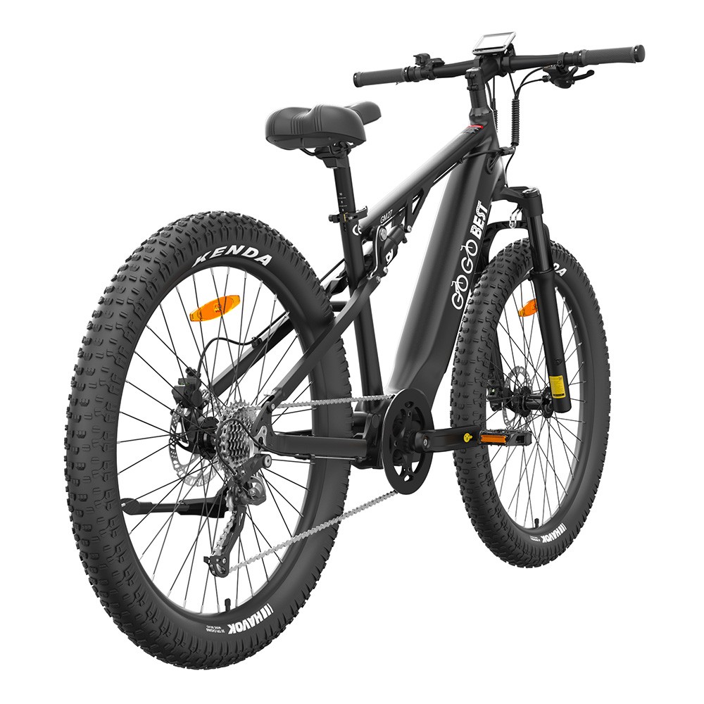 GOGOBEST GM27 Electric Bike 27.5*3.0 Inch Fat Tires 48V 350W Mid Motor 25Km/h Max Speed 10Ah Battery 50KM Max Range Dual Hydraulic Disc Brake - Black GOGOBEST GM27 Electric Bike 27.5*3.0 Inch Fat Tires 48V 350W Mid Motor 25Km/h Max Speed 10Ah Battery 50KM Max Range Dual Hydraulic Disc Brake - Black -rockbros-shop GOGOBEST GM27 Electric Bike 48V 350W Mid Motor Black 519283 4