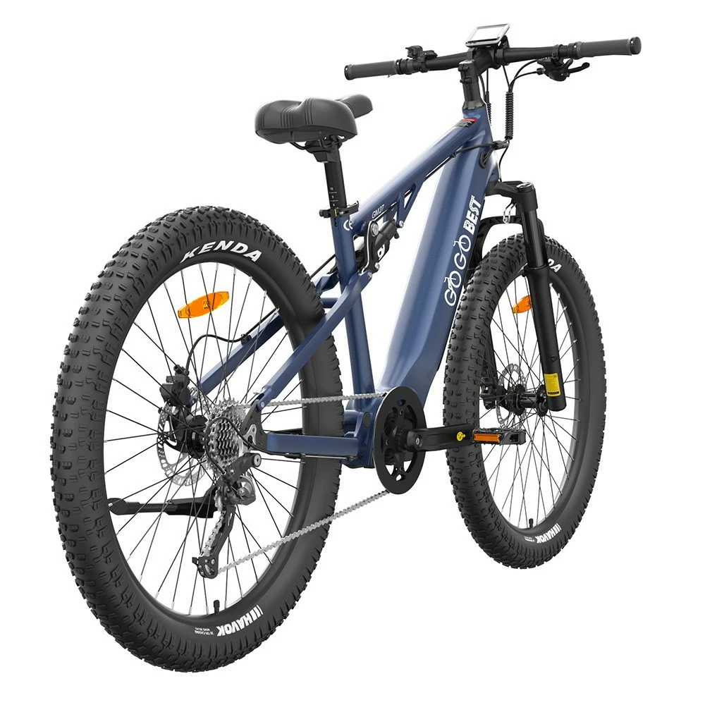 GOGOBEST GM27 Electric Bike 27.5*3.0 Inch Fat Tires 48V 350W Mid Motor 25Km/h Max Speed 10Ah Battery 50KM Max Range Dual Hydraulic Disc Brake - Blue 7 GOGOBEST GM27 Electric Bike 27.5*3.0 Inch Fat Tires 48V 350W Mid Motor 25Km/h Max Speed 10Ah Battery 50KM Max Range Dual Hydraulic Disc Brake - Blue - Image 5