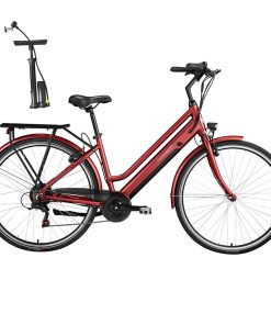 GOGOBEST GM28 Electric Bike 36V 350W Motor 32km/h Max Speed 10.4Ah Battery 60-80km Range Shimano 7 Speed Gear 120kg Load - Red