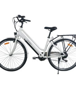 GOGOBEST GM28 Electric Bike 36V 350W Motor 32km/h Max Speed 10.4Ah Battery 60-80km Range Shimano 7 Speed Gear 120kg Load - White -rockbros-shop GOGOBEST GM28 Electric Bike 36V 350W Motor White 519589 2