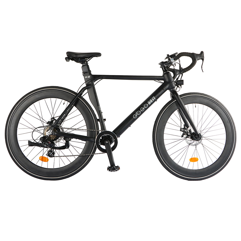 GOGOBEST R2 Electric City Road Bike 700C*32C Tires 36V 250W Motor 32Km/h Max Speed 36V 9.6Ah Battery for 60-80KM Range 100kg Load SHIMANO 7-Speed Gears - Black GOGOBEST R2 Electric City Road Bike 700C*32C Tires 36V 250W Motor 32Km/h Max Speed 36V 9.6Ah Battery For 60-80KM Range 100kg Load SHIMANO 7-Speed Gears - Black -rockbros-shop GOGOBEST R2 Electric City Road Bike Black 518588 1