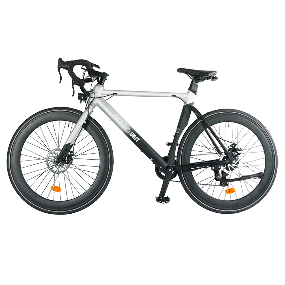 GOGOBEST R2 Electric City Road Bike 700C*32C Tires 36V 250W Motor 32Km/h Max Speed 36V 9.6Ah Battery for 60-80KM Range 100kg Load SHIMANO 7-Speed Gears - Silver GOGOBEST R2 Electric City Road Bike 700C*32C Tires 36V 250W Motor 32Km/h Max Speed 36V 9.6Ah Battery For 60-80KM Range 100kg Load SHIMANO 7-Speed Gears - Silver -rockbros-shop GOGOBEST R2 Electric City Road Bike Silver 518591 0