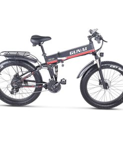GUNAI MX01 1000W 48V 12.8Ah 26'' Electric Bicycle 40km/h Max Speed 40-50km Mileage Range 150kg Max Load - Red