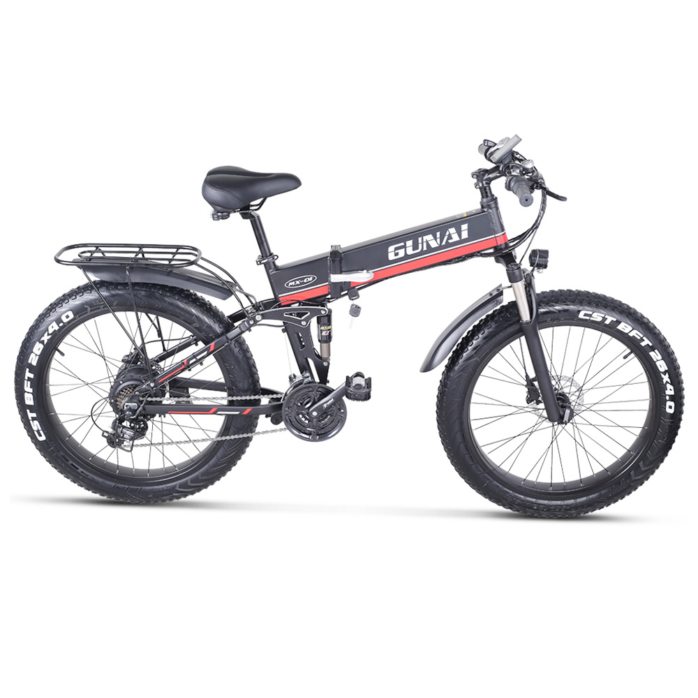 GUNAI MX01 1000W 48V 12.8Ah 26'' Electric Bicycle 40km/h Max Speed 40-50km Mileage Range 150kg Max Load - Red GUNAI MX01 1000W 48V 12.8Ah 26'' Electric Bicycle 40km/h Max Speed 40-50km Mileage Range 150kg Max Load - Red -rockbros-shop GUNAI MX01 1000W 48V 12 8Ah 26 Electric Bicycle Red 498574 0