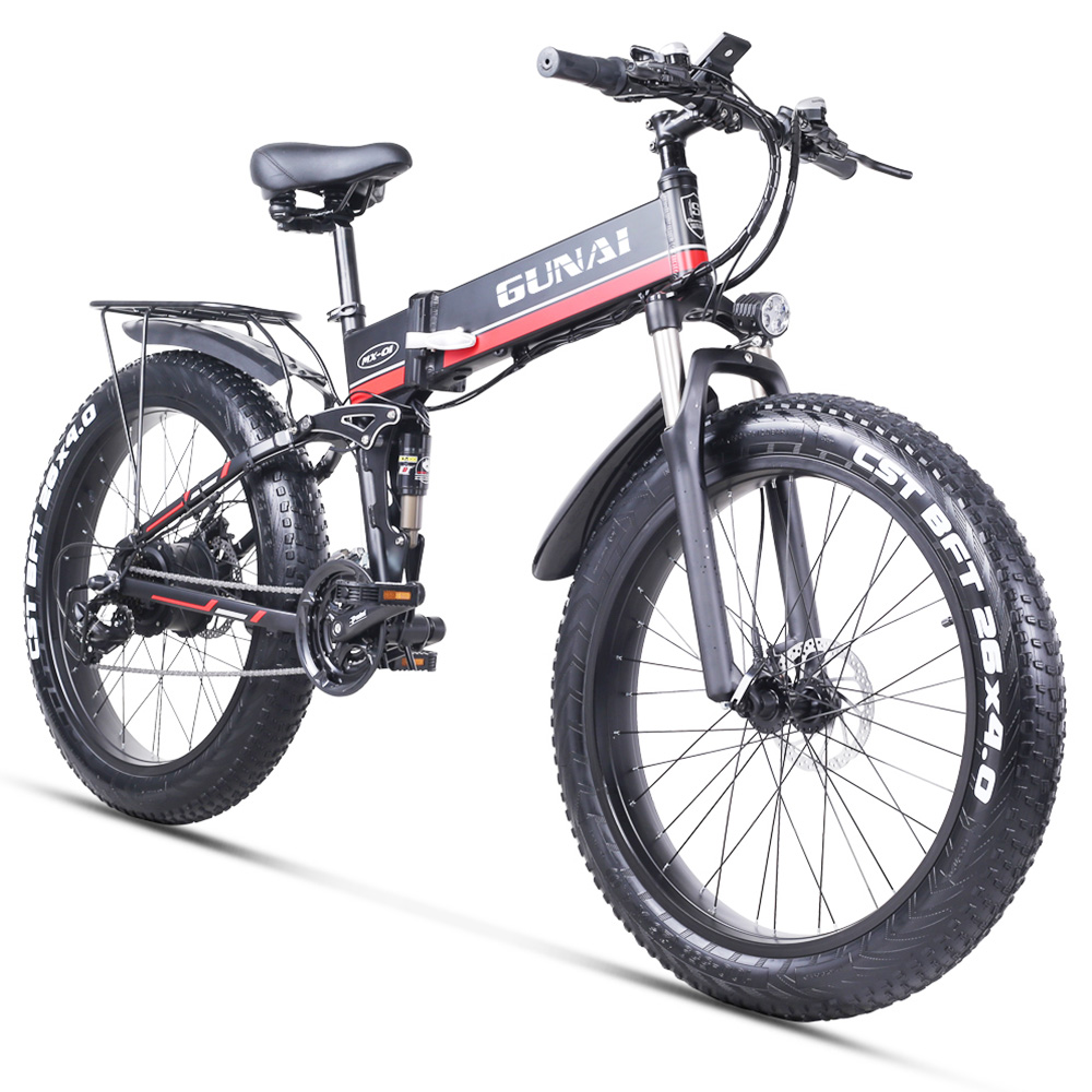 GUNAI MX01 1000W 48V 12.8Ah 26'' Electric Bicycle 40km/h Max Speed 40-50km Mileage Range 150kg Max Load - Red GUNAI MX01 1000W 48V 12.8Ah 26'' Electric Bicycle 40km/h Max Speed 40-50km Mileage Range 150kg Max Load - Red -rockbros-shop GUNAI MX01 1000W 48V 12 8Ah 26 Electric Bicycle Red 498574 1