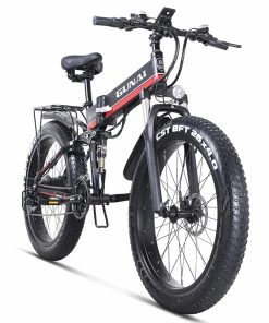 GUNAI MX01 1000W 48V 12.8Ah 26'' Electric Bicycle 40km/h Max Speed 40-50km Mileage Range 150kg Max Load - Red -rockbros-shop GUNAI MX01 1000W 48V 12 8Ah 26 Electric Bicycle Red 498574 2
