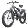 GUNAI MX02S Electric Bicycle 26*4.0 Inch Fat Tires 1000W 48V 17Ah 40Km/h Max Speed 40-50km Mileage Range 150KG Max Load Shimano 7 Speed - Black -rockbros-shop GUNAI MX02S 1000W 48V 17Ah 26 Electric Bicycle Black 498576 1