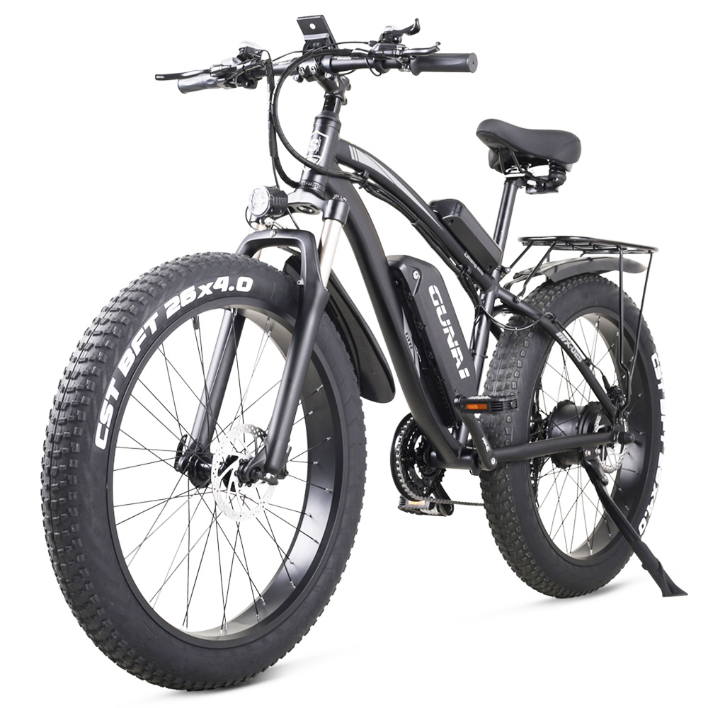 GUNAI MX02S Electric Bicycle 26*4.0 Inch Fat Tires 1000W 48V 17Ah 40Km/h Max Speed 40-50km Mileage Range 150KG Max Load Shimano 7 Speed - Black GUNAI MX02S Electric Bicycle 26*4.0 Inch Fat Tires 1000W 48V 17Ah 40Km/h Max Speed 40-50km Mileage Range 150KG Max Load Shimano 7 Speed - Black -rockbros-shop GUNAI MX02S 1000W 48V 17Ah 26 Electric Bicycle Black 498576 1