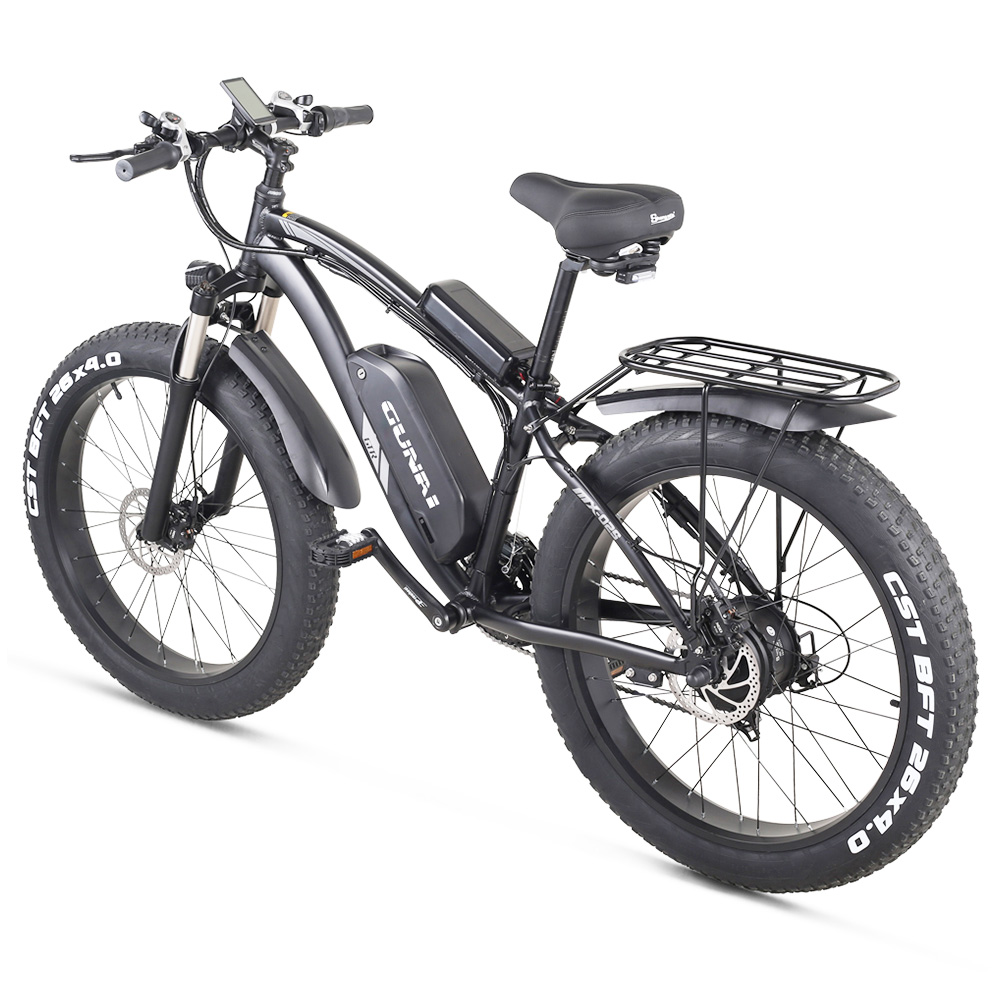 GUNAI MX02S Electric Bicycle 26*4.0 Inch Fat Tires 1000W 48V 17Ah 40Km/h Max Speed 40-50km Mileage Range 150KG Max Load Shimano 7 Speed - Black GUNAI MX02S Electric Bicycle 26*4.0 Inch Fat Tires 1000W 48V 17Ah 40Km/h Max Speed 40-50km Mileage Range 150KG Max Load Shimano 7 Speed - Black -rockbros-shop GUNAI MX02S 1000W 48V 17Ah 26 Electric Bicycle Black 498576 2