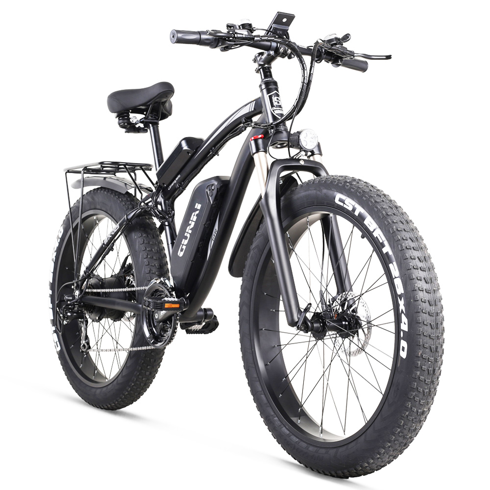 GUNAI MX02S Electric Bicycle 26*4.0 Inch Fat Tires 1000W 48V 17Ah 40Km/h Max Speed 40-50km Mileage Range 150KG Max Load Shimano 7 Speed - Black GUNAI MX02S Electric Bicycle 26*4.0 Inch Fat Tires 1000W 48V 17Ah 40Km/h Max Speed 40-50km Mileage Range 150KG Max Load Shimano 7 Speed - Black -rockbros-shop GUNAI MX02S 1000W 48V 17Ah 26 Electric Bicycle Black 498576 3