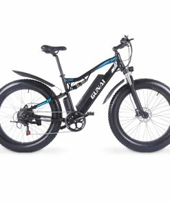 GUNAI MX03 Electric Bicycle 1000W 48V 17Ah Battery 26*4.0 Inch Fat Tires Mountain Bike 40Km/h Max Speed 40-50KM Mileage Range 150KG Max Load Double Dics Brake - Black