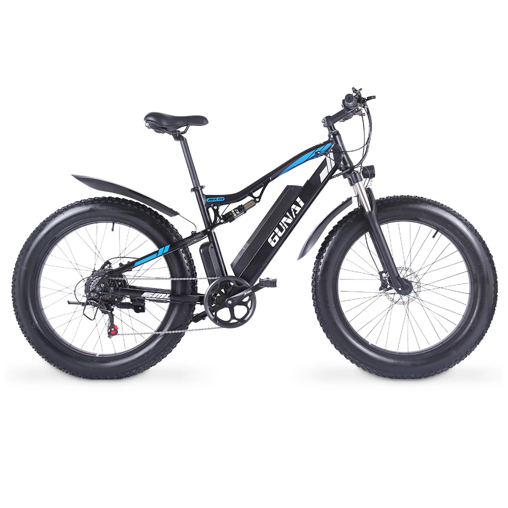 GUNAI MX03 Electric Bicycle 1000W 48V 17Ah Battery 26*4.0 Inch Fat Tires Mountain Bike 40Km/h Max Speed 40-50KM Mileage Range 150KG Max Load Double Dics Brake - Black 3 GUNAI MX03 Electric Bicycle 1000W 48V 17Ah Battery 26*4.0 Inch Fat Tires Mountain Bike 40Km/h Max Speed 40-50KM Mileage Range 150KG Max Load Double Dics Brake - Black