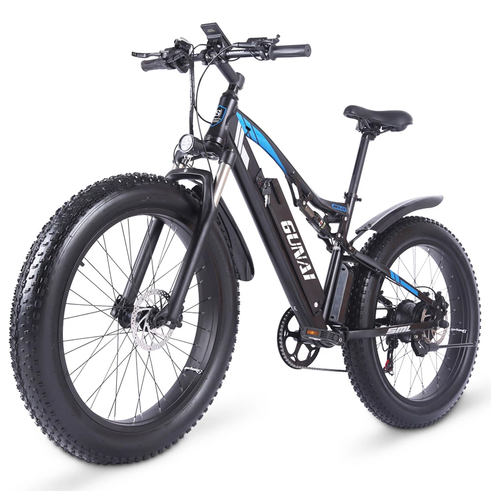 GUNAI MX03 Electric Bicycle 1000W 48V 17Ah Battery 26*4.0 Inch Fat Tires Mountain Bike 40Km/h Max Speed 40-50KM Mileage Range 150KG Max Load Double Dics Brake - Black 5 GUNAI MX03 Electric Bicycle 1000W 48V 17Ah Battery 26*4.0 Inch Fat Tires Mountain Bike 40Km/h Max Speed 40-50KM Mileage Range 150KG Max Load Double Dics Brake - Black - Image 3