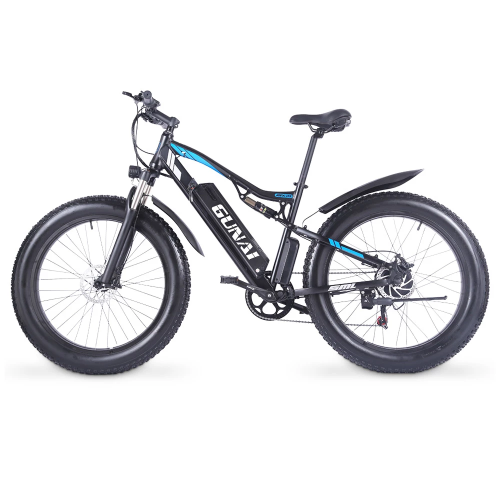 GUNAI MX03 Electric Bicycle 1000W 48V 17Ah Battery 26*4.0 Inch Fat Tires Mountain Bike 40Km/h Max Speed 40-50KM Mileage Range 150KG Max Load Double Dics Brake - Black 6 GUNAI MX03 Electric Bicycle 1000W 48V 17Ah Battery 26*4.0 Inch Fat Tires Mountain Bike 40Km/h Max Speed 40-50KM Mileage Range 150KG Max Load Double Dics Brake - Black - Image 4