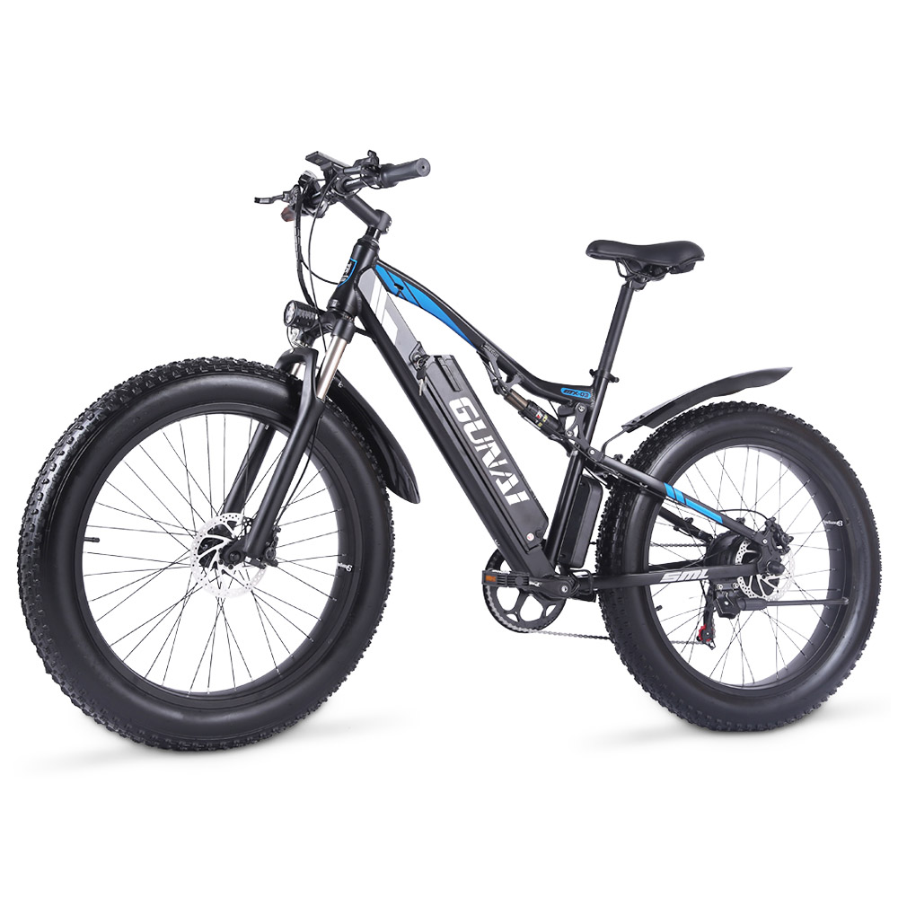GUNAI MX03 Electric Bicycle 1000W 48V 17Ah Battery 26*4.0 Inch Fat Tires Mountain Bike 40Km/h Max Speed 40-50KM Mileage Range 150KG Max Load Double Dics Brake - Black GUNAI MX03 Electric Bicycle 1000W 48V 17Ah Battery 26*4.0 Inch Fat Tires Mountain Bike 40Km/h Max Speed 40-50KM Mileage Range 150KG Max Load Double Dics Brake - Black -rockbros-shop GUNAI MX03 1000W 48V 17Ah 26 Electric Bicycle Black 498578 4
