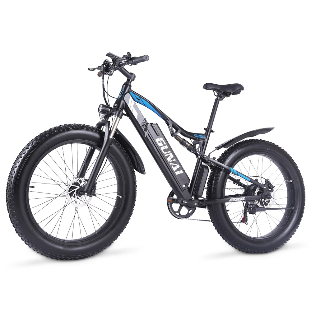 GUNAI MX03 Electric Bicycle 1000W 48V 17Ah Battery 26*4.0 Inch Fat Tires Mountain Bike 40Km/h Max Speed 40-50KM Mileage Range 150KG Max Load Double Dics Brake - Black 7 GUNAI MX03 Electric Bicycle 1000W 48V 17Ah Battery 26*4.0 Inch Fat Tires Mountain Bike 40Km/h Max Speed 40-50KM Mileage Range 150KG Max Load Double Dics Brake - Black - Image 5