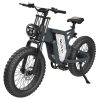 GUNAI MX25 Electric Bicycle 20*4.0 Inch Fat Tires 2000W Brushless Motor 50Km/h Max Speed 48V 25Ah Battery Shimano 7-Speed Double Oil Brakes 75KM Mileage Range 200KG Payload E-Bike - Black -rockbros-shop GUNAI MX25 48V 25Ah 2000W 20 Electric Bicycle 514560 5