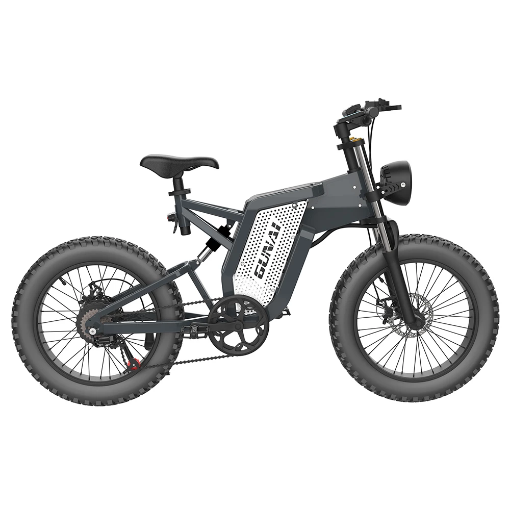 GUNAI MX25 Electric Bicycle 20*4.0 Inch Fat Tires 2000W Brushless Motor 50Km/h Max Speed 48V 25Ah Battery Shimano 7-Speed Double Oil Brakes 75KM Mileage Range 200KG Payload E-Bike - Black 3 GUNAI MX25 Electric Bicycle 20*4.0 Inch Fat Tires 2000W Brushless Motor 50Km/h Max Speed 48V 25Ah Battery Shimano 7-Speed Double Oil Brakes 75KM Mileage Range 200KG Payload E-Bike - Black