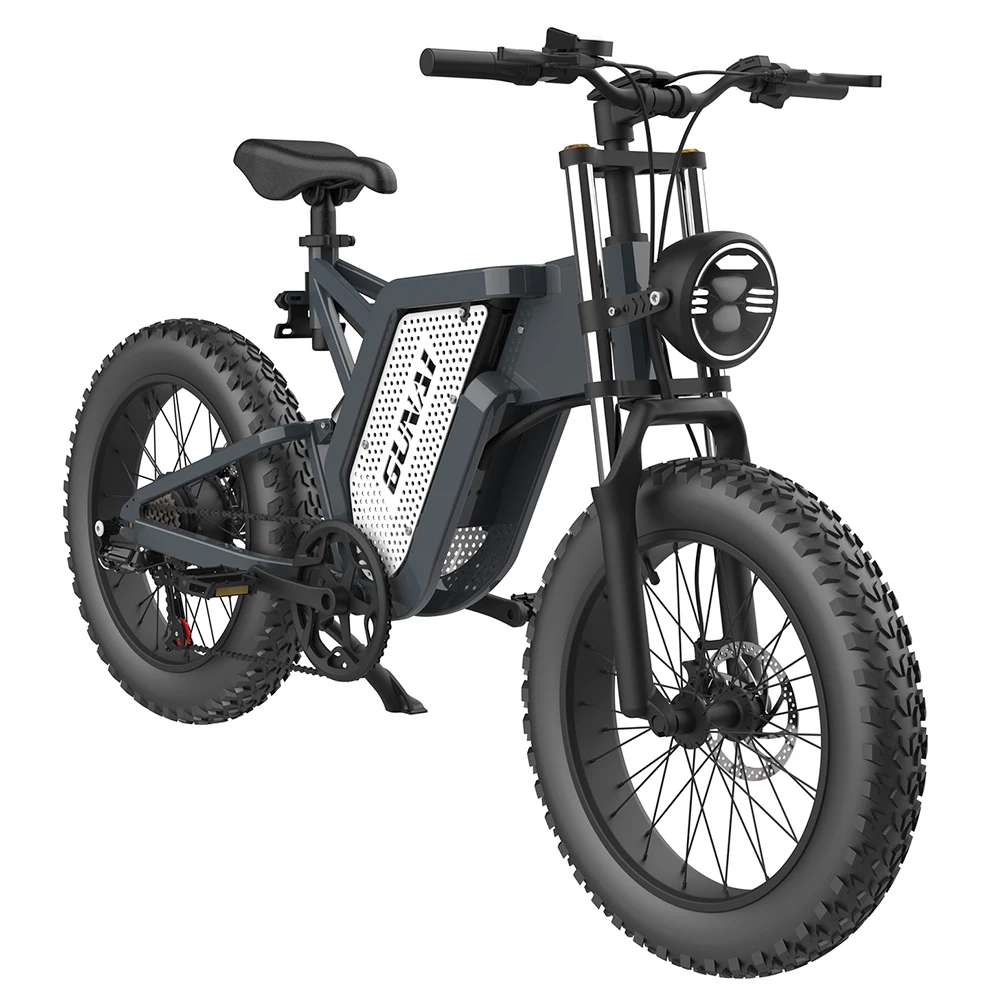 GUNAI MX25 Electric Bicycle 20*4.0 Inch Fat Tires 2000W Brushless Motor 50Km/h Max Speed 48V 25Ah Battery Shimano 7-Speed Double Oil Brakes 75KM Mileage Range 200KG Payload E-Bike - Black 4 GUNAI MX25 Electric Bicycle 20*4.0 Inch Fat Tires 2000W Brushless Motor 50Km/h Max Speed 48V 25Ah Battery Shimano 7-Speed Double Oil Brakes 75KM Mileage Range 200KG Payload E-Bike - Black - Image 2