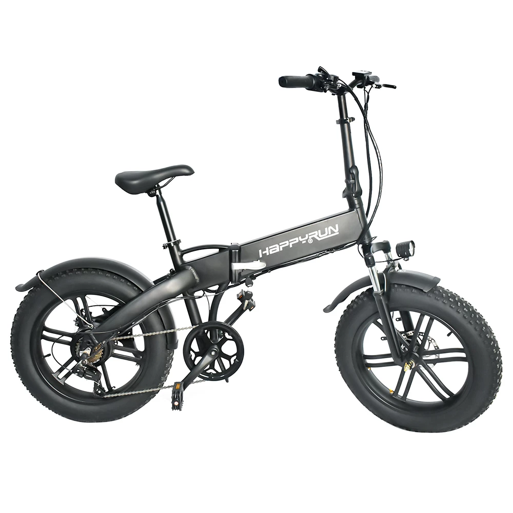 Happyrun HR-2006 Electric Folding Bike 350W Motor 36V 10Ah Battery 20*4.0 Inch Snow Tires 50km Range 25km/h Max Speed Black 5 Happyrun HR-2006 Electric Folding Bike 350W Motor 36V 10Ah Battery 20*4.0 Inch Snow Tires 50km Range 25km/h Max Speed Black - Image 3
