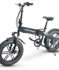 Happyrun HR-2006 Electric Folding Bike 350W Motor 36V 10Ah Battery 20*4.0 Inch Snow Tires 50km Range 25km/h Max Speed Black -rockbros-shop Happyrun HR 2006 Electric Folding Bike 350W Motor 506523 3