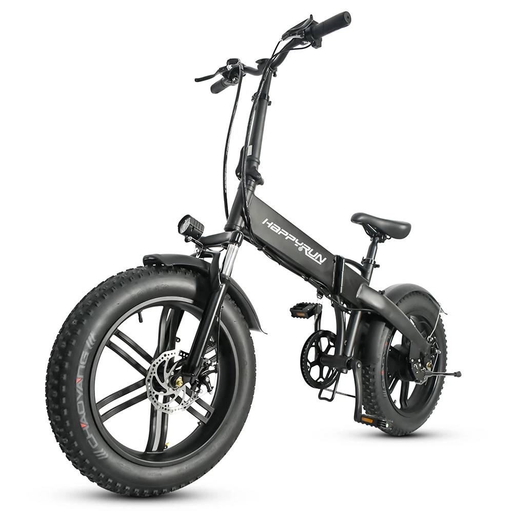 Happyrun HR-2006 Electric Folding Bike 350W Motor 36V 10Ah Battery 20*4.0 Inch Snow Tires 50km Range 25km/h Max Speed Black 7 Happyrun HR-2006 Electric Folding Bike 350W Motor 36V 10Ah Battery 20*4.0 Inch Snow Tires 50km Range 25km/h Max Speed Black - Image 5