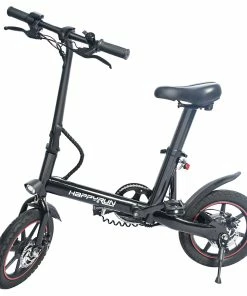 Happyrun HR-X40 Lightweight Electric Bike 350W Motor 36V 6Ah Battery 14'' Road Tires 25km Range 25km/h Max Speed Black -rockbros-shop Happyrun HR X40 Lightweight Electric Folding Bike 350W Motor 506524 1