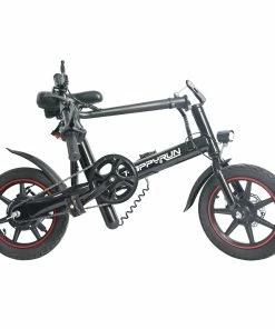 Happyrun HR-X40 Lightweight Electric Bike 350W Motor 36V 6Ah Battery 14'' Road Tires 25km Range 25km/h Max Speed Black -rockbros-shop Happyrun HR X40 Lightweight Electric Folding Bike 350W Motor 506524 3