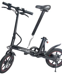 Happyrun HR-X40 Lightweight Electric Bike 350W Motor 36V 6Ah Battery 14'' Road Tires 25km Range 25km/h Max Speed Black -rockbros-shop Happyrun HR X40 Lightweight Electric Folding Bike 350W Motor 506524 4