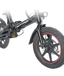 Happyrun HR-X40 Lightweight Electric Bike 350W Motor 36V 6Ah Battery 14'' Road Tires 25km Range 25km/h Max Speed Black -rockbros-shop Happyrun HR X40 Lightweight Electric Folding Bike 350W Motor 506524 5