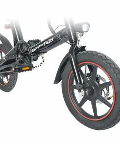 Happyrun HR-X40 Lightweight Electric Bike 350W Motor 36V 6Ah Battery 14'' Road Tires 25km Range 25km/h Max Speed Black -rockbros-shop Happyrun HR X40 Lightweight Electric Folding Bike 350W Motor 506524 5