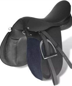 Horse Riding Saddle Set 17.5" Real Leather Black 18 Cm 5-in-1 5 Horse Riding Saddle Set 17.5" Real Leather Black 18 Cm 5-in-1 -rockbros-shop Horse Riding Saddle Set 17 5 Real Leather Black 18 cm 5 in 1 489581 3