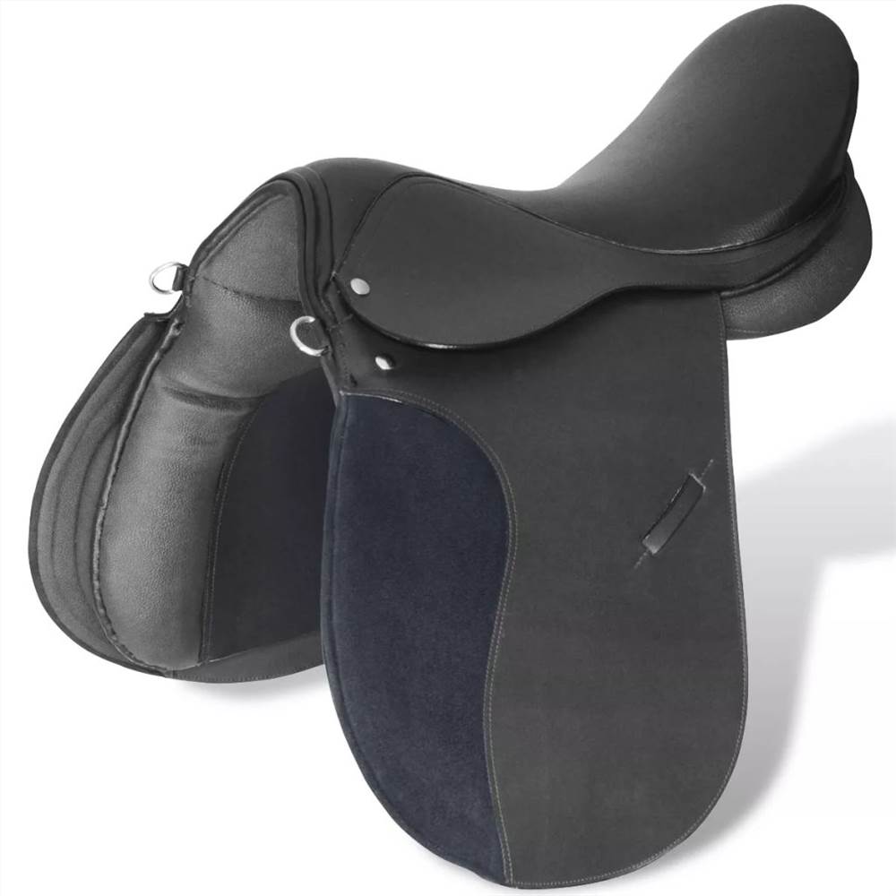 Horse Riding Saddle Set 17.5" Real Leather Black 18 cm 5-in-1 Horse Riding Saddle Set 17.5" Real Leather Black 18 Cm 5-in-1 -rockbros-shop Horse Riding Saddle Set 17 5 Real Leather Black 18 cm 5 in 1 489581 4