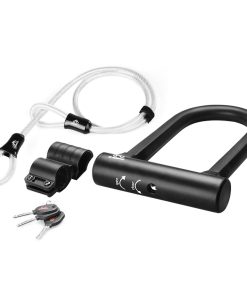 INBIKE UL319A Bike U Lock With Cable Anti Theft Bike Lock Heavy Duty Anti-shear Lock And Mounting Bracket With Keys