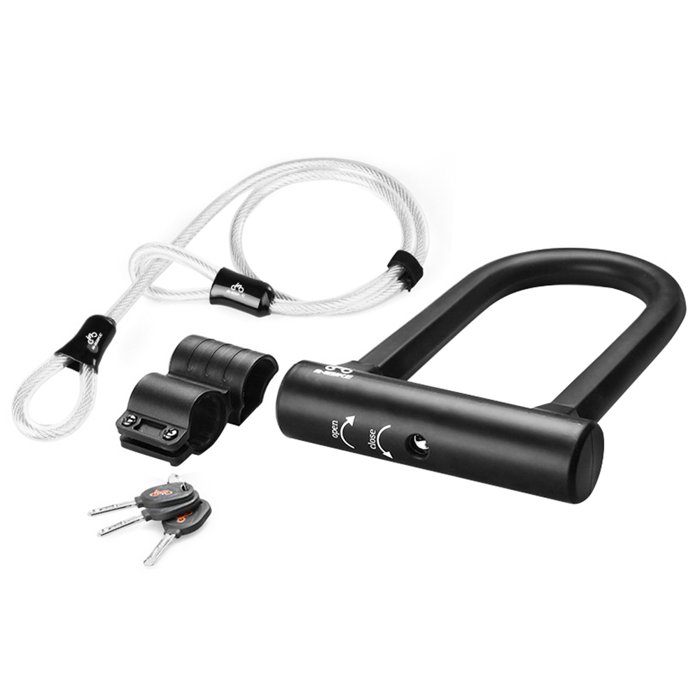 INBIKE UL319A Bike U Lock with Cable Anti Theft Bike Lock Heavy Duty Anti-shear Lock and Mounting Bracket with Keys INBIKE UL319A Bike U Lock With Cable Anti Theft Bike Lock Heavy Duty Anti-shear Lock And Mounting Bracket With Keys -rockbros-shop INBIKE UL319A Bike U Lock Anti Theft Bike Lock 518202 0