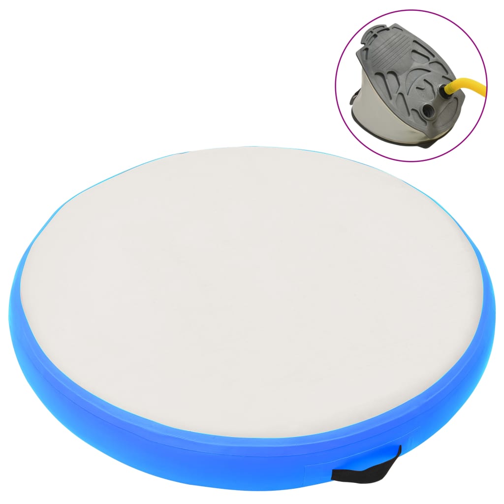 Inflatable Gymnastic Mat with Pump 100x100x20 cm PVC Blue Inflatable Gymnastic Mat With Pump 100x100x20 Cm PVC Blue -rockbros-shop Inflatable Gymnastic Mat with Pump 100x100x20 cm PVC Blue 427519 0