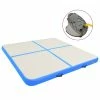Inflatable Gymnastics Mat With Pump 200x200x20 Cm PVC Blue 2 Inflatable Gymnastics Mat With Pump 200x200x20 Cm PVC Blue -rockbros-shop Inflatable Gymnastics Mat with Pump 200x200x20 cm PVC Blue 427518 0